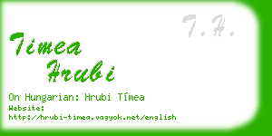 timea hrubi business card